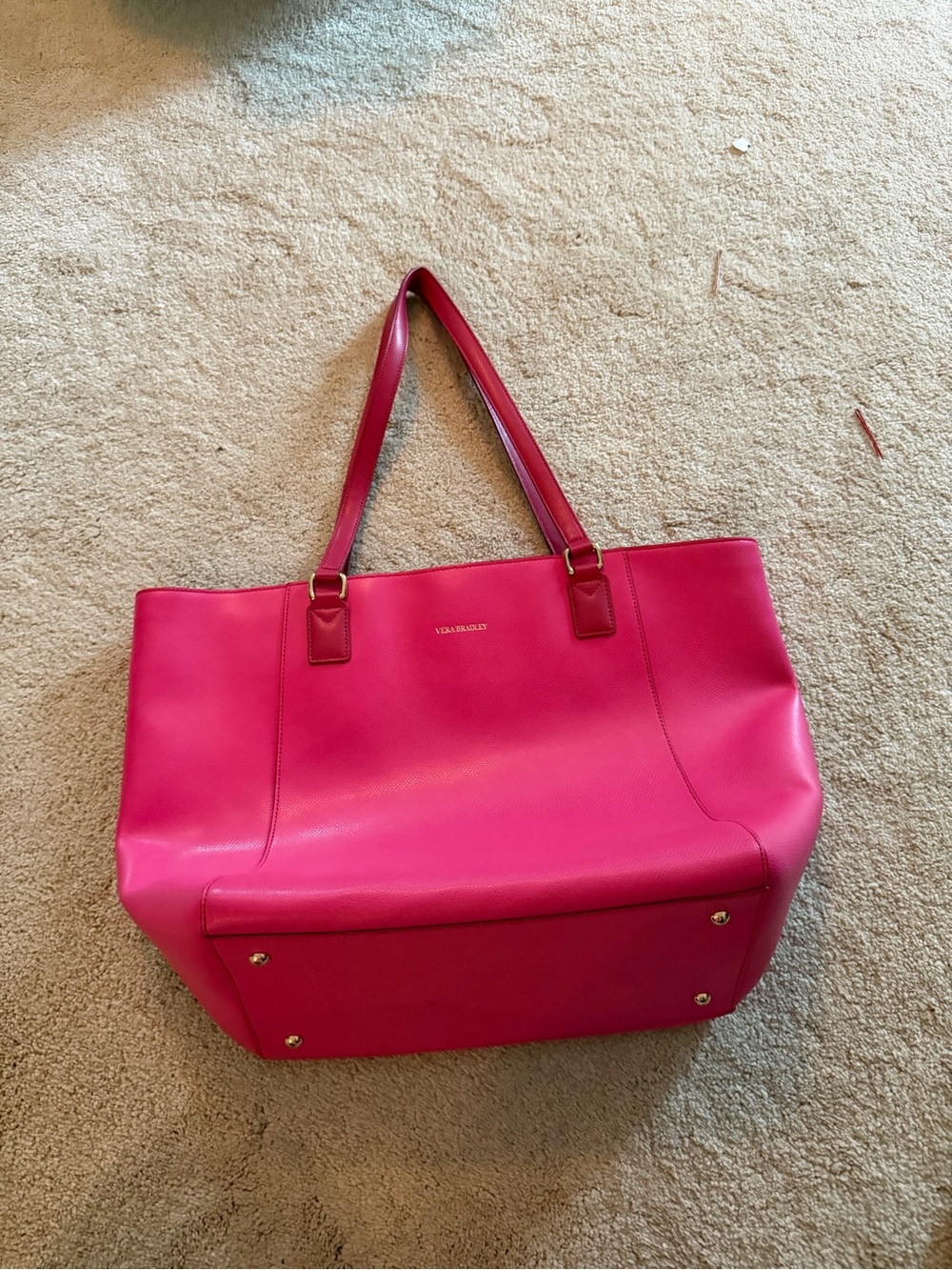 Vera Bradley Vibrant Pink Leather Tote